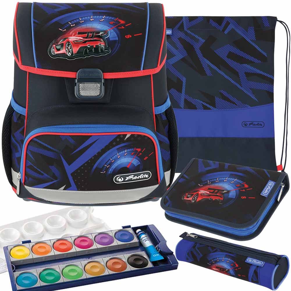 Herlitz Schulranzen Set Loop Plus 5-teilig 2024 Jungen High Speed