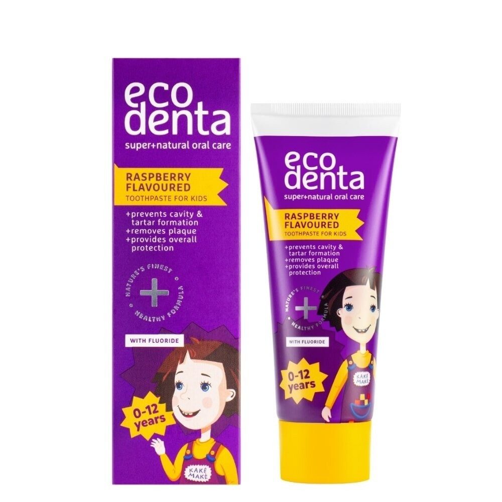 Ecodenta Zahnpasta Zahnpasta mit Himbeergeschmack für Kinder Super + Natura l