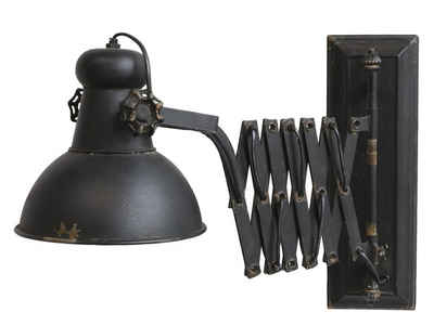 AURUM Wandleuchte Factory Lampe für die Wand L45-105 cm antique schwarz