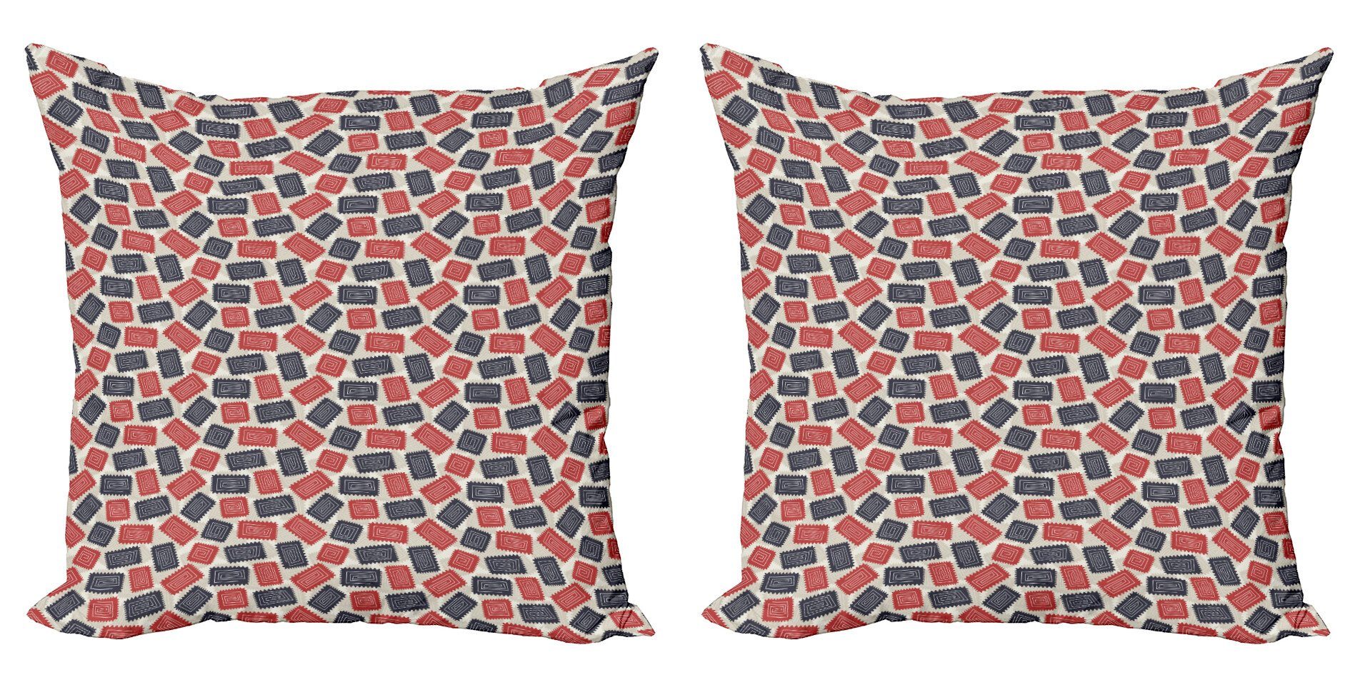 Doppelseitiger Digitaldruck, Kissenbezüge Spirals Geometrisch (2 Modern Rectangles Stück), Accent Jagged Abakuhaus