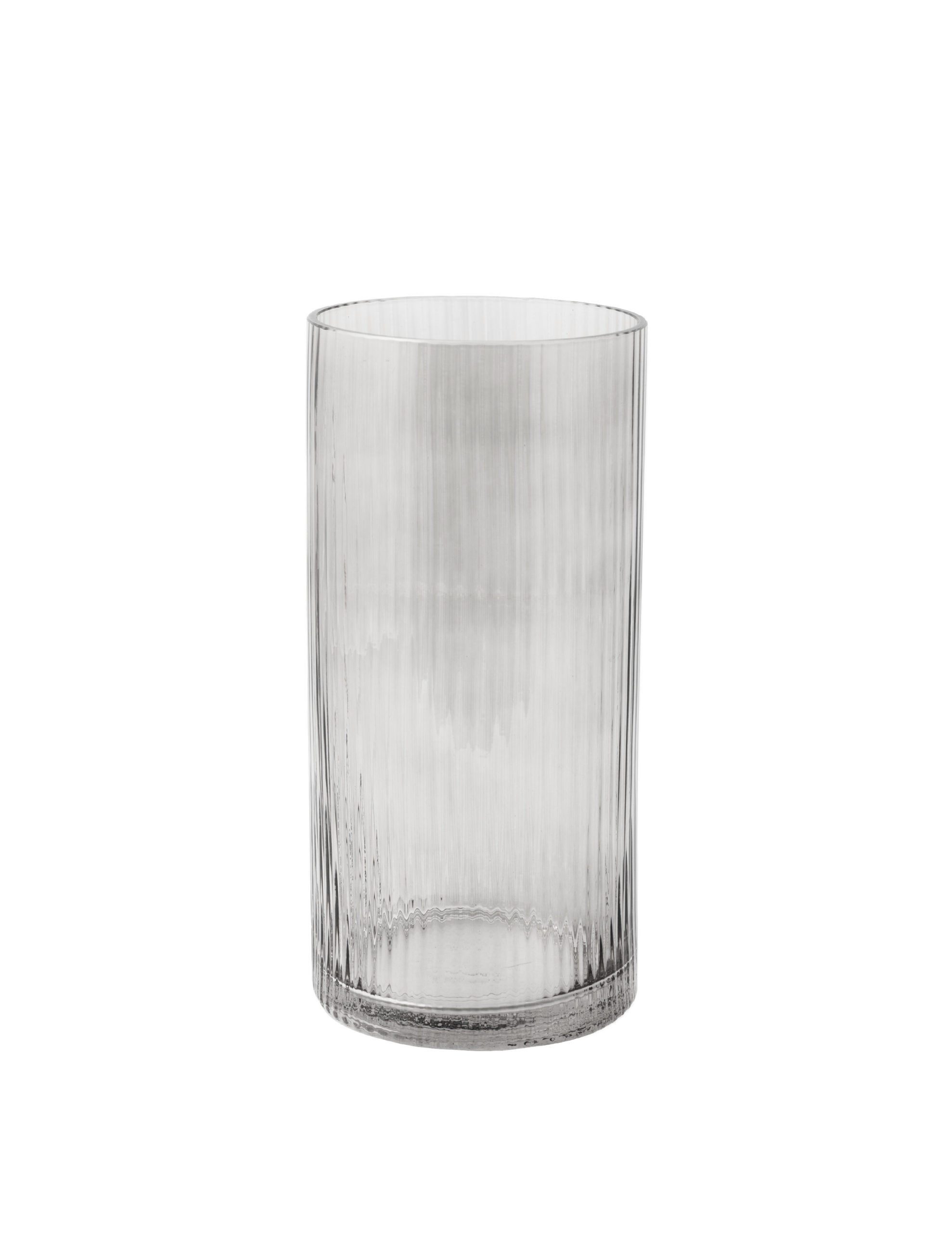 Storefactory Scandinavia Dekovase Vase Laterne RAMSJÖ S Glas grau, Ø12x25cm