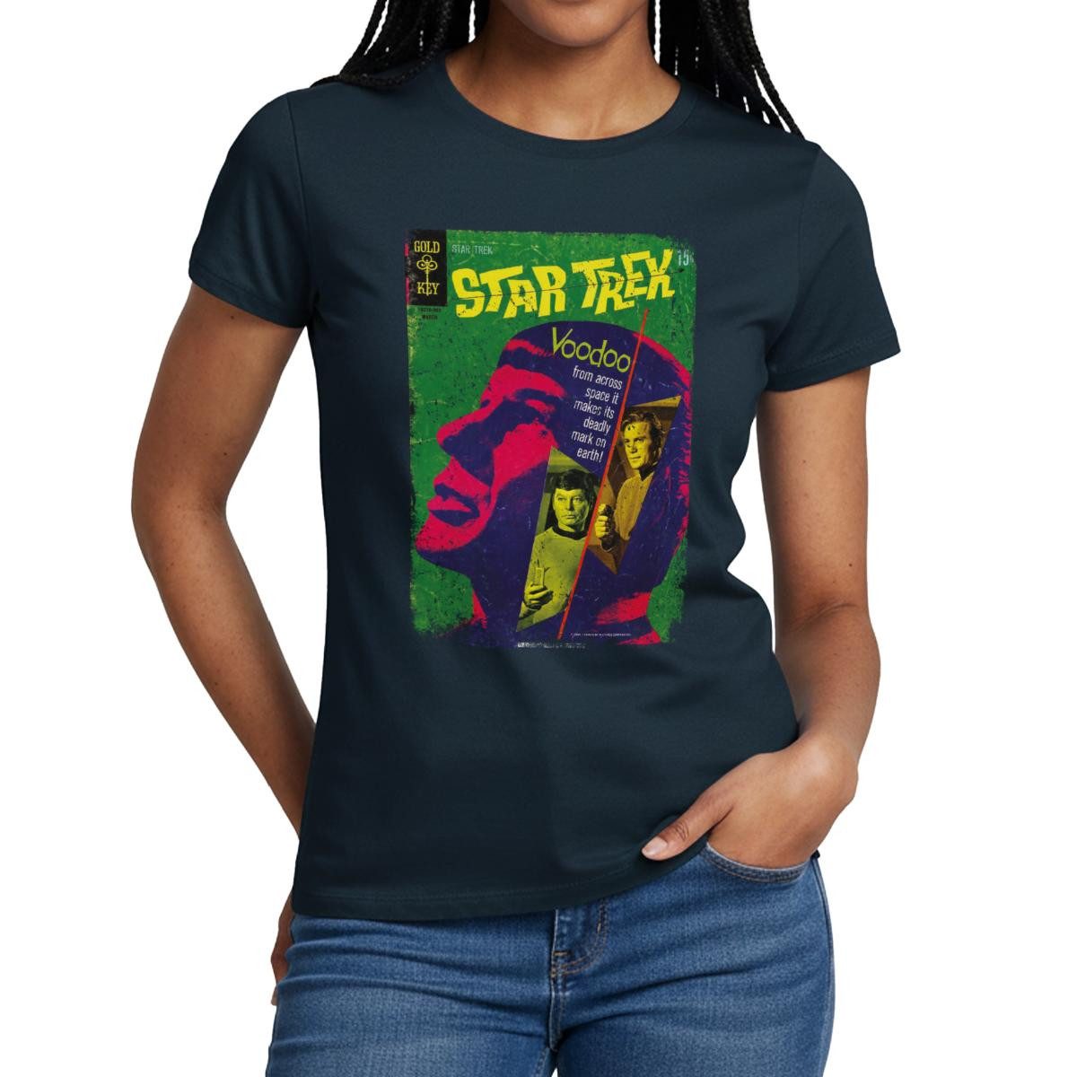 Spreadshirt T-Shirt Star Trek The Original Series Voodoo Cover Frauen T-Shirt (1-tlg)