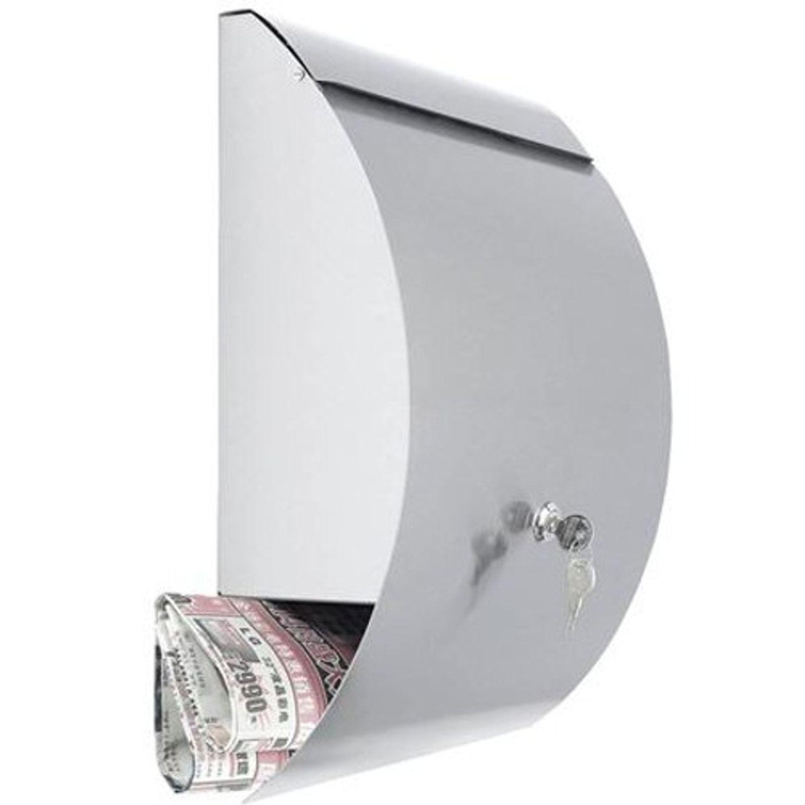 BURI Briefkasten Edelstahl Briefkasten mit Zeitungsfach Postkasten Brief Kasten Wand