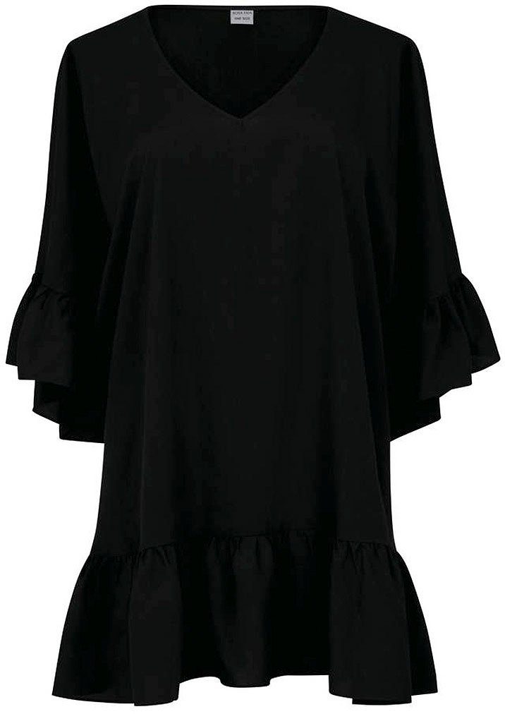Akalani Rosa Strandkleid Oversize Style Faia Kleid, Cover-Up fallendes weich kurzes,