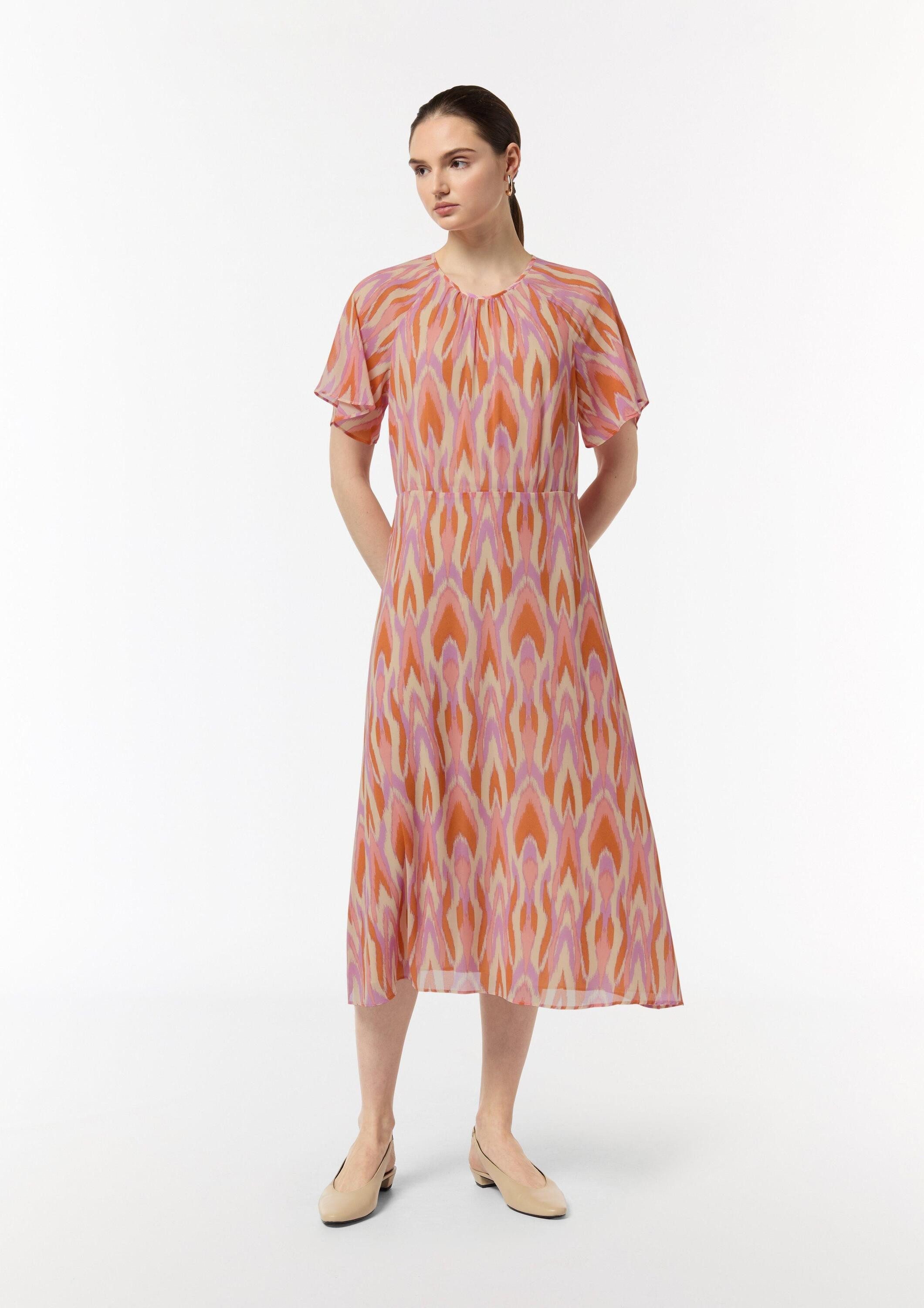 comma Midikleid Kleid Maxi-Kleid aus Chiffon günstig online kaufen