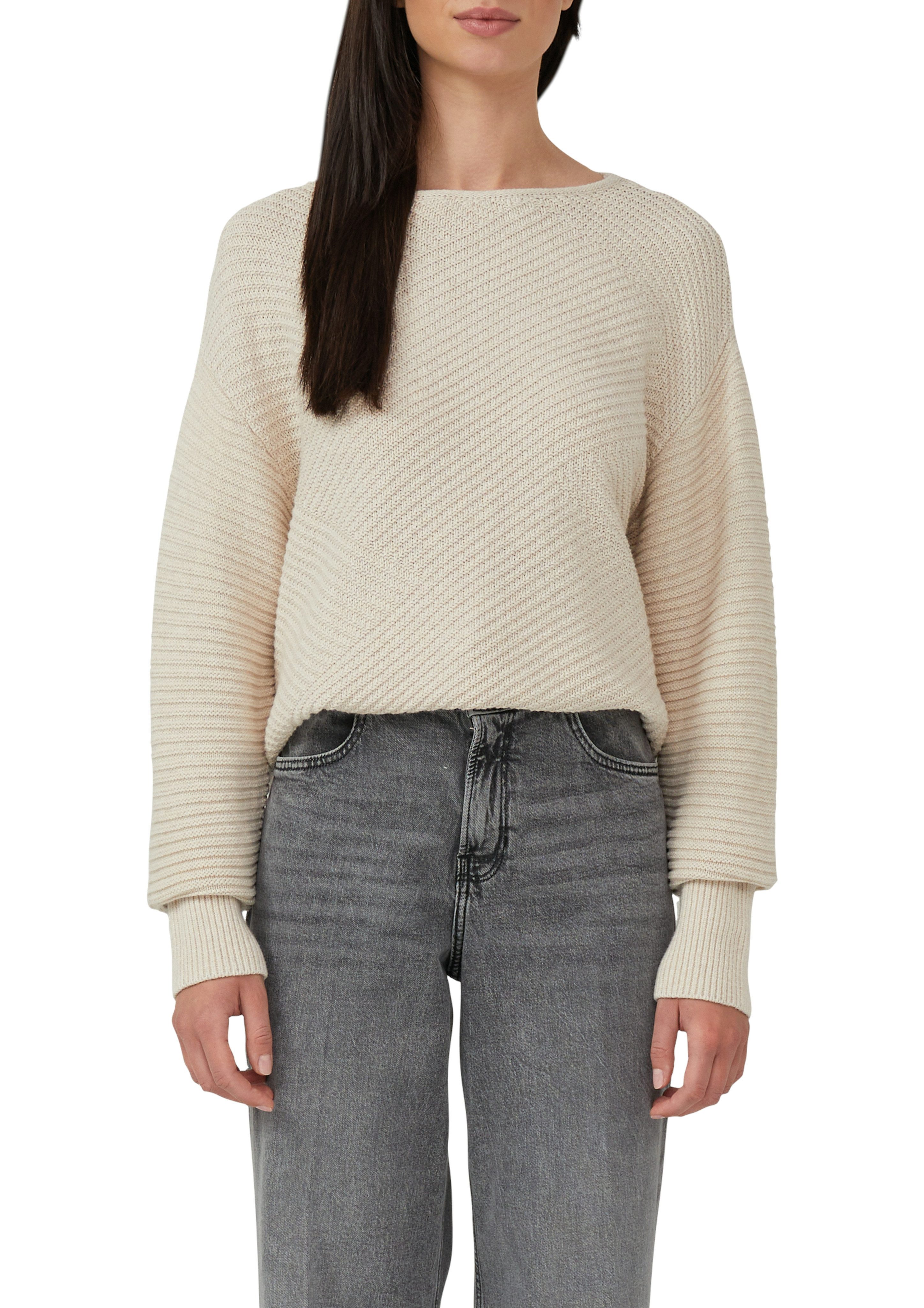 s.Oliver Strickpullover mit Strick-Muster und Rundhals günstig online kaufen