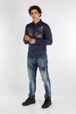 Megaman Jeans Langarmhemd Herren Langarmhemd Elegant und Sportlich Premium