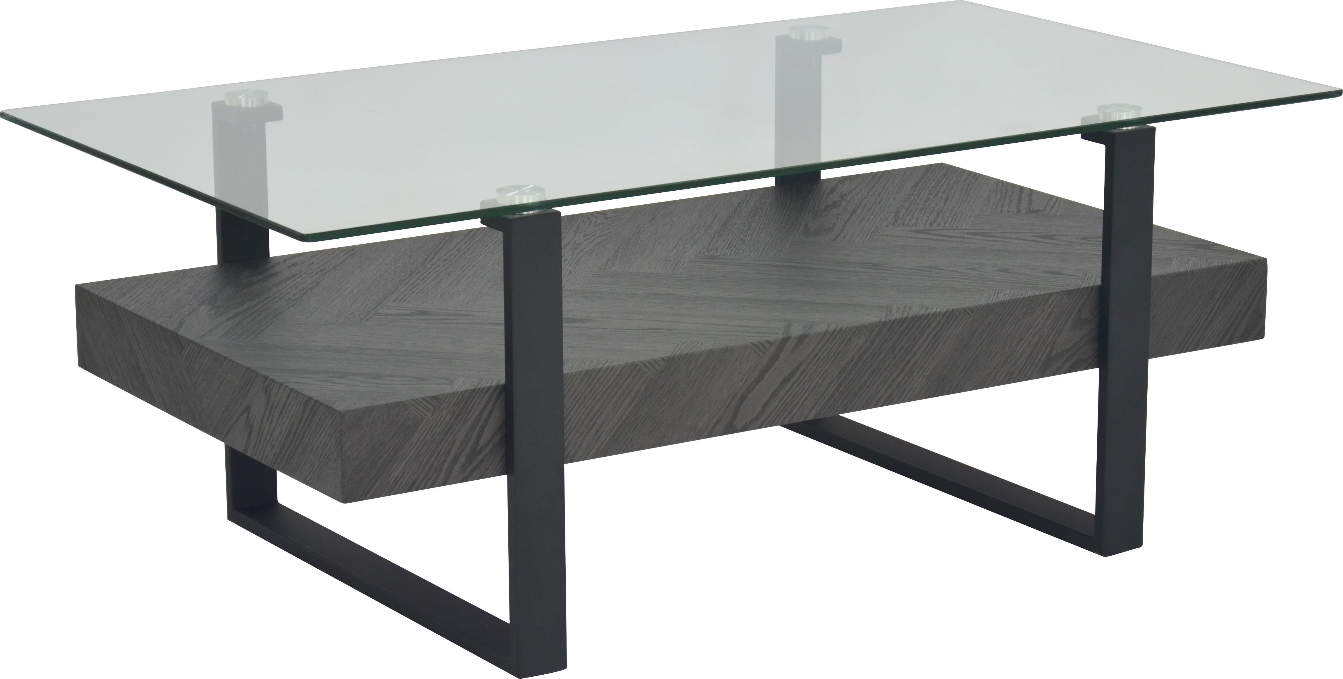 HELA Couchtisch KONRAD (1-St), Couchtisch, Ablageboden, Glasplatte, Kufenge günstig online kaufen