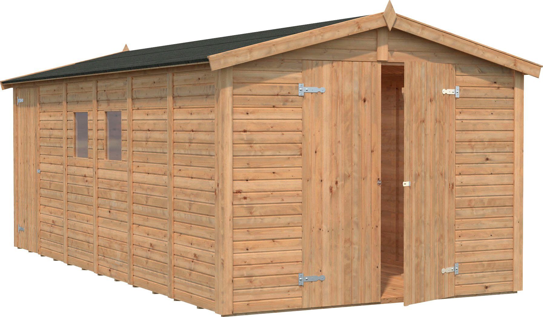 Palmako Gerätehaus Dan, BxT: 295x573 cm, hellbraun