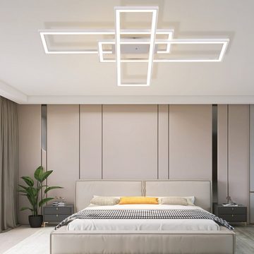 ZMH LED Deckenleuchte Dimmbar mit Fernbedienung Groß RGB Farbwechsel 50W Schlafzimmer, IP20, Farbwiedergabeindex > 80, Flimmerfrei