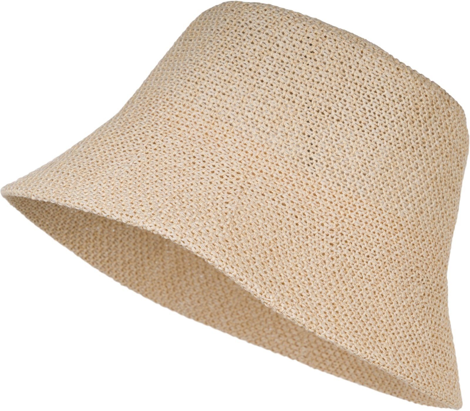 styleBREAKER Fischerhut Fischerhut aus Papierstroh - Knautschhut (1-St)