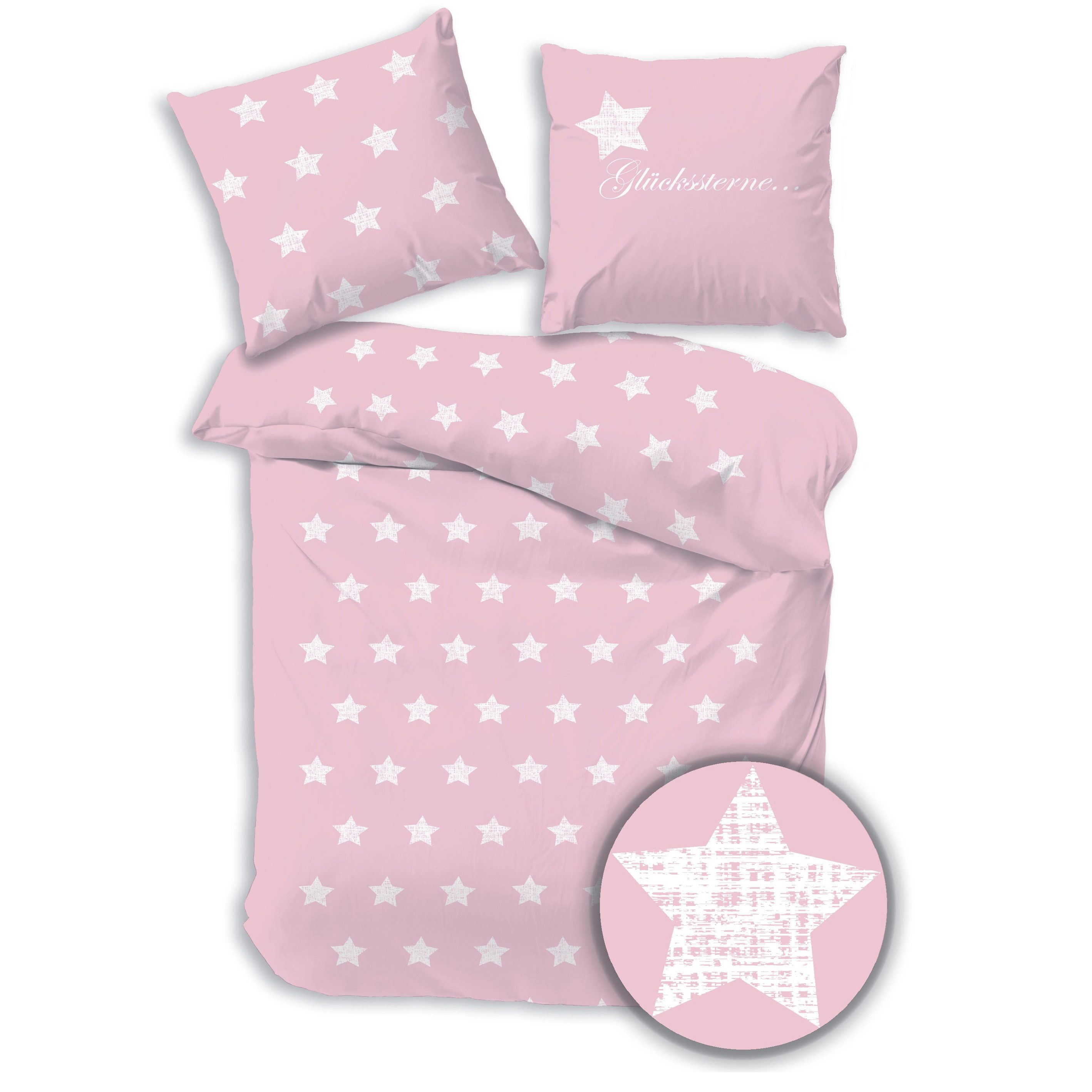 Träumschön Bettwäsche Premium Bettwäsche 135x200 cm Baumwolle, Glückssterne günstig online kaufen