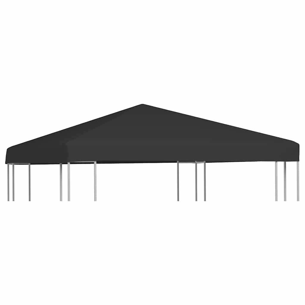 vidaXL Pavillon-Ersatzdach Pavillondach 270 g/m² 3x3 m Schwarz, 300 x 300 cm