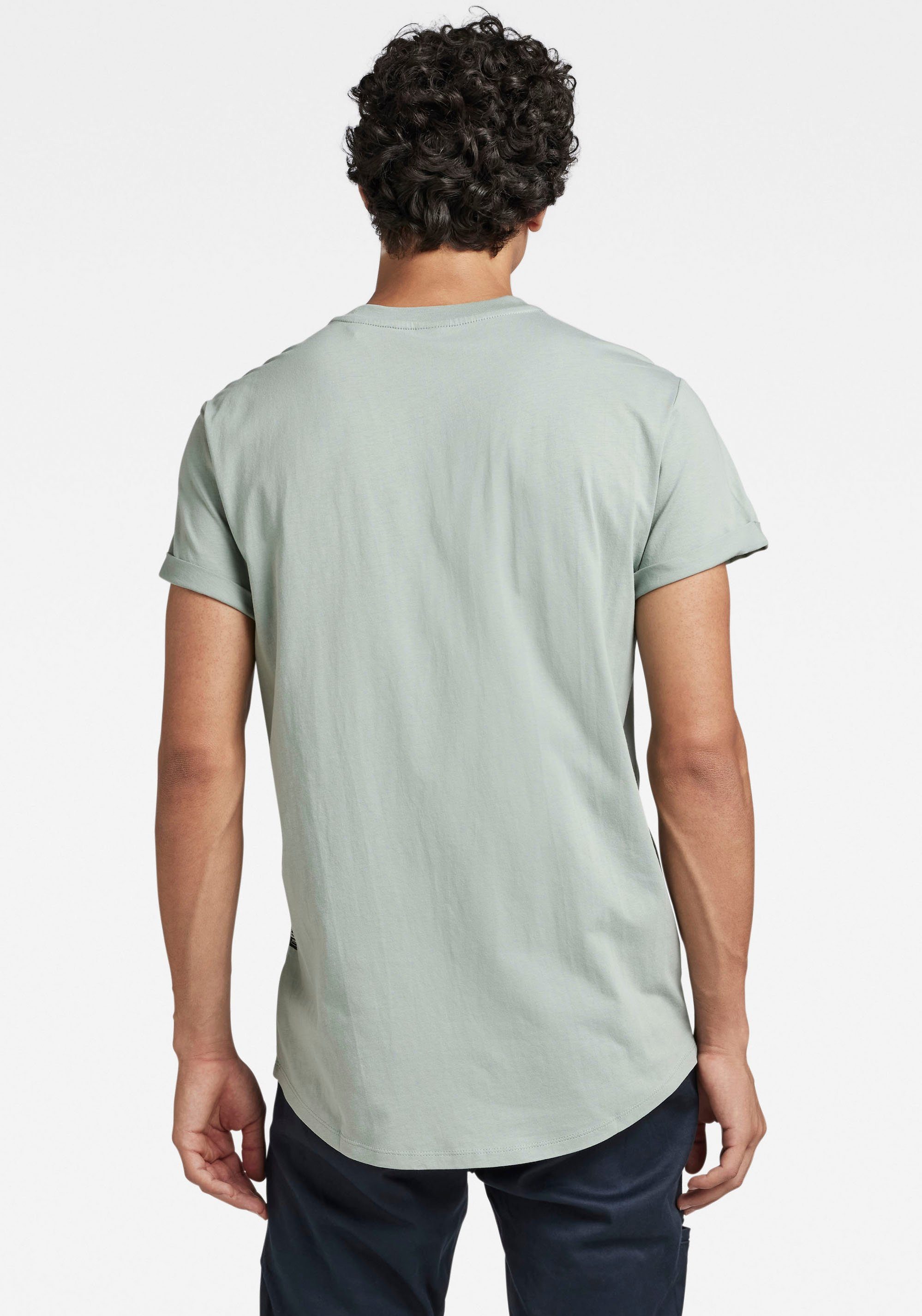 G-Star RAW T-Shirt Lash mit green Stitching Logo iceberg kleinem