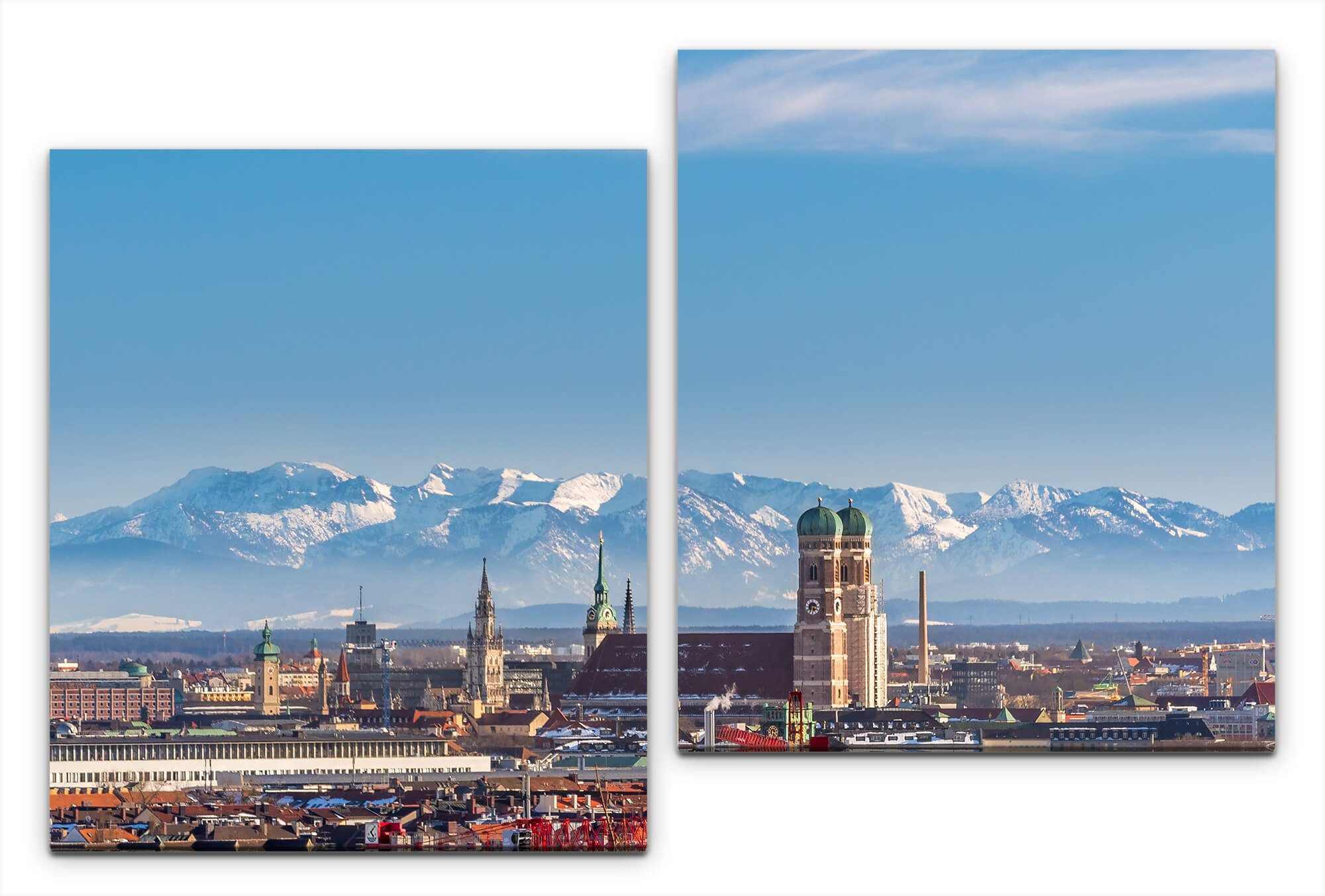 Sinus Art Leinwandbild Panorama von München günstig online kaufen
