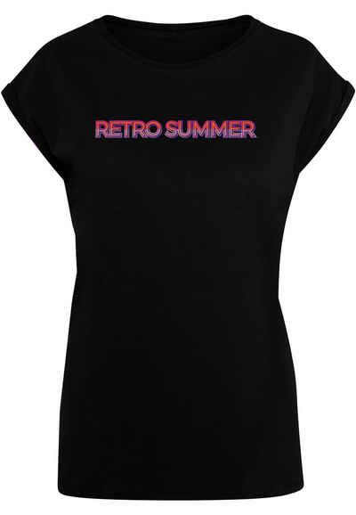 Merchcode T-Shirt Merchcode Damen Ladies Summer - Retro T-Shirt (1-tlg)