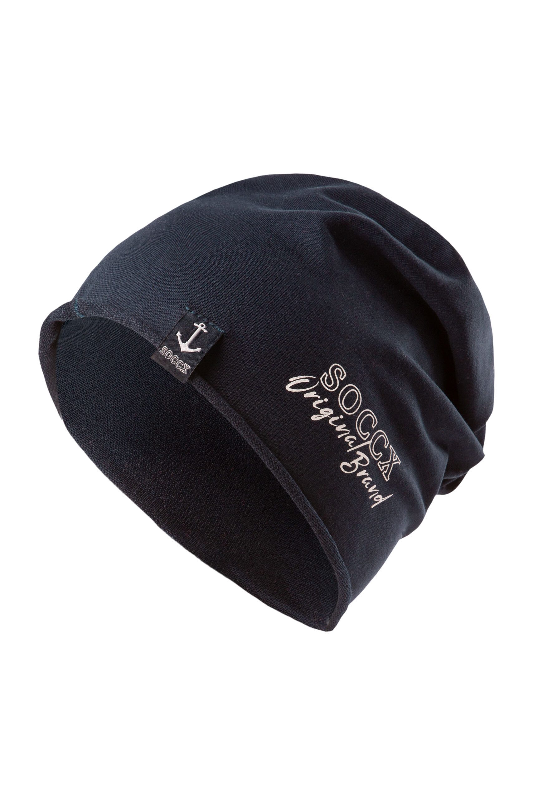SOCCX Beanie mit Rollsaum