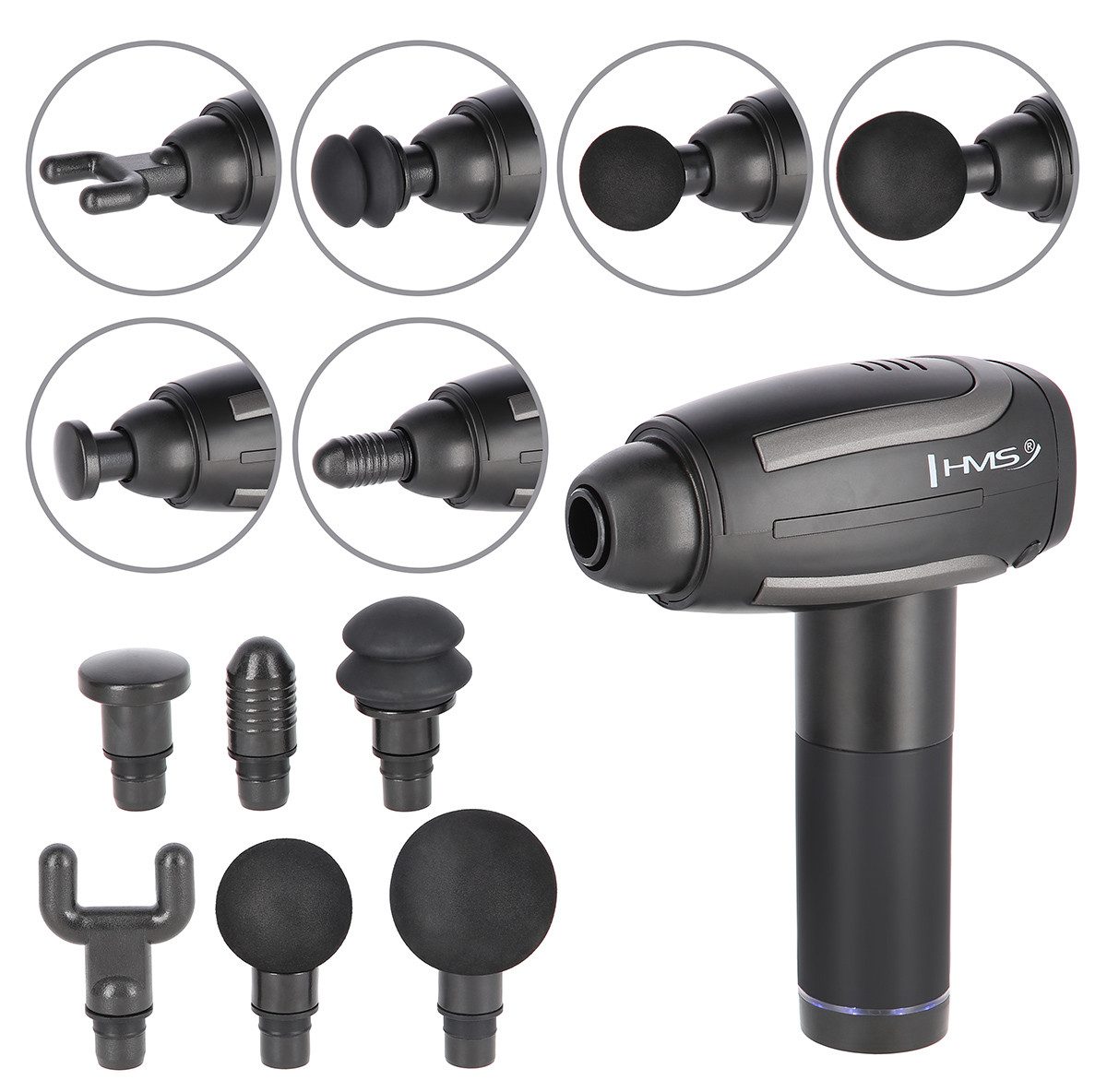 Massagegerät Massagepistole mit 6 Aufsätzen Massage Gun