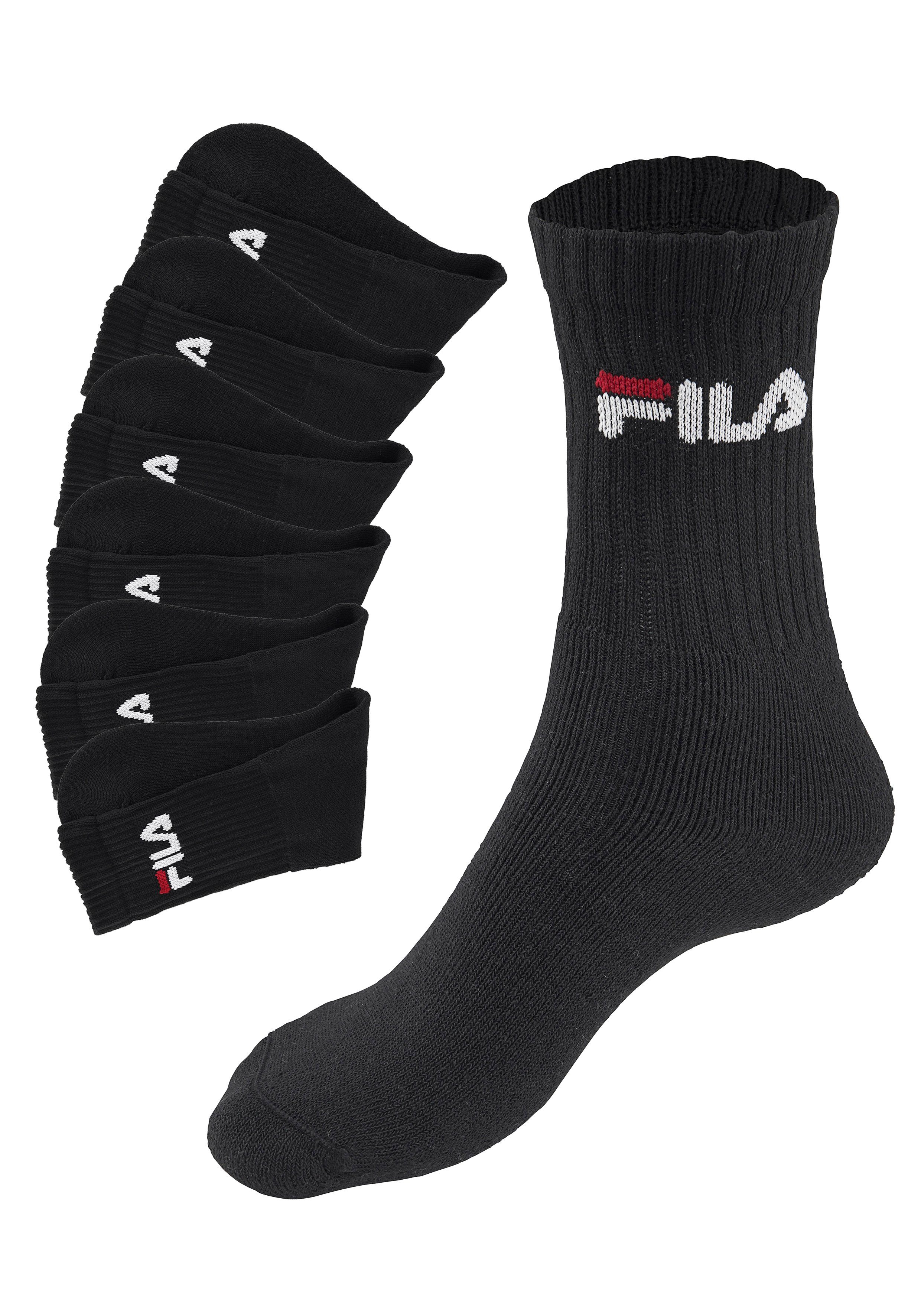 Fila Tennissocken UNISEX CREW TENNIS FULL TERRY SOCKS (6-Paar) Sportsocken, flache Zehennaht
