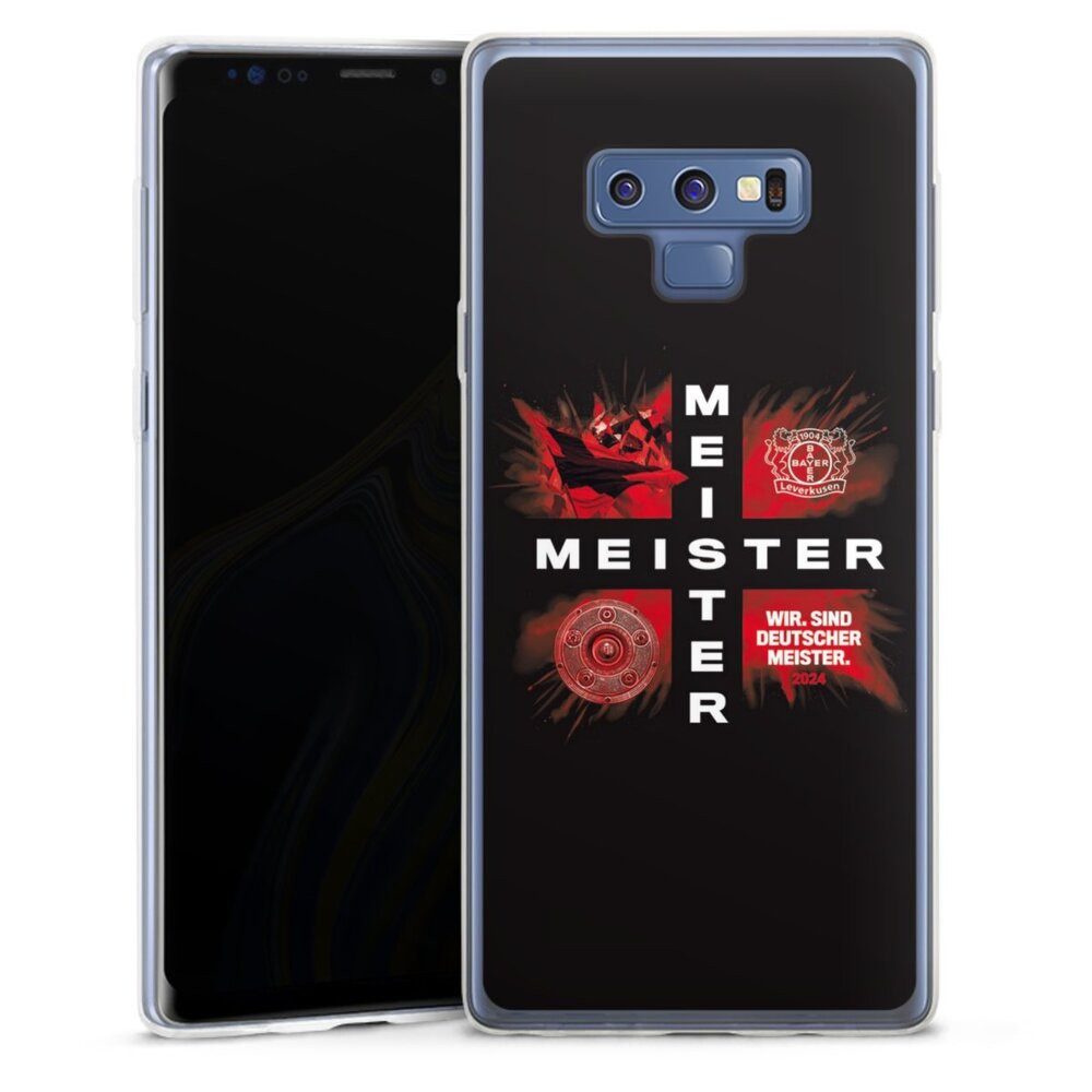 DeinDesign Handyhülle Bayer 04 Leverkusen Meister Offizielles Lizenzprodukt, Samsung Galaxy Note 9 Slim Case Silikon Hülle Ultra Dünn Schutzhülle