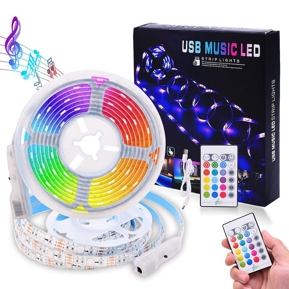Rosnek LED-Streifen 2M/3M/5M, RGB, Farbwechsel, Weihnachten, günstig online kaufen