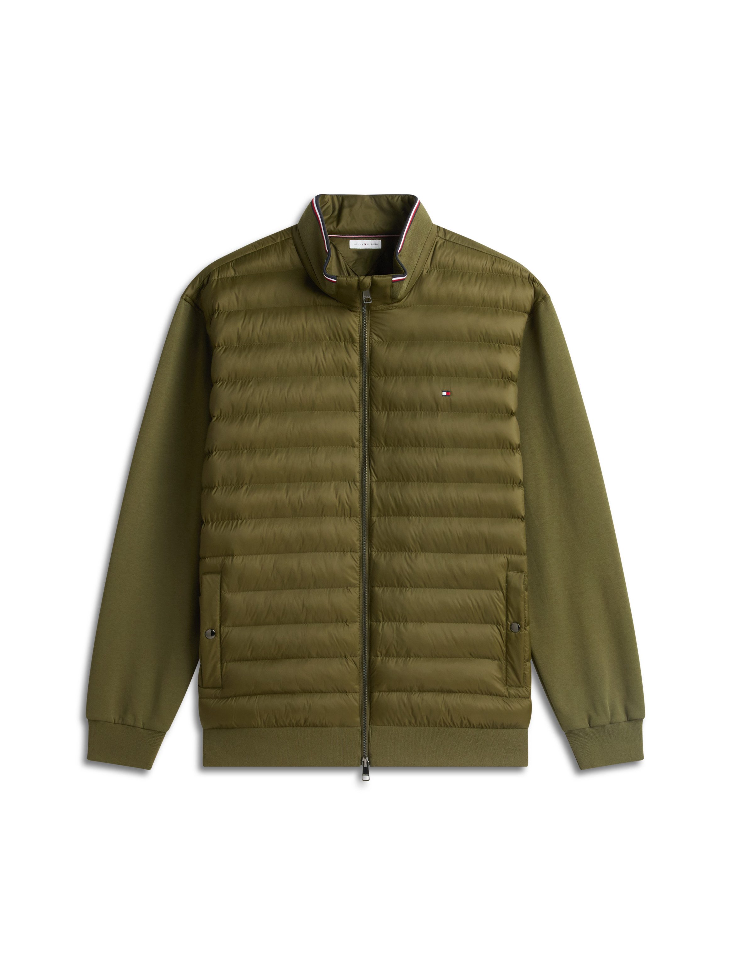 Tommy Hilfiger Big & Tall Sweatjacke BT-MIX MEDIA STAND CLLR-B mit gesteppten Vorderteil, normale Passform, Stehkragen