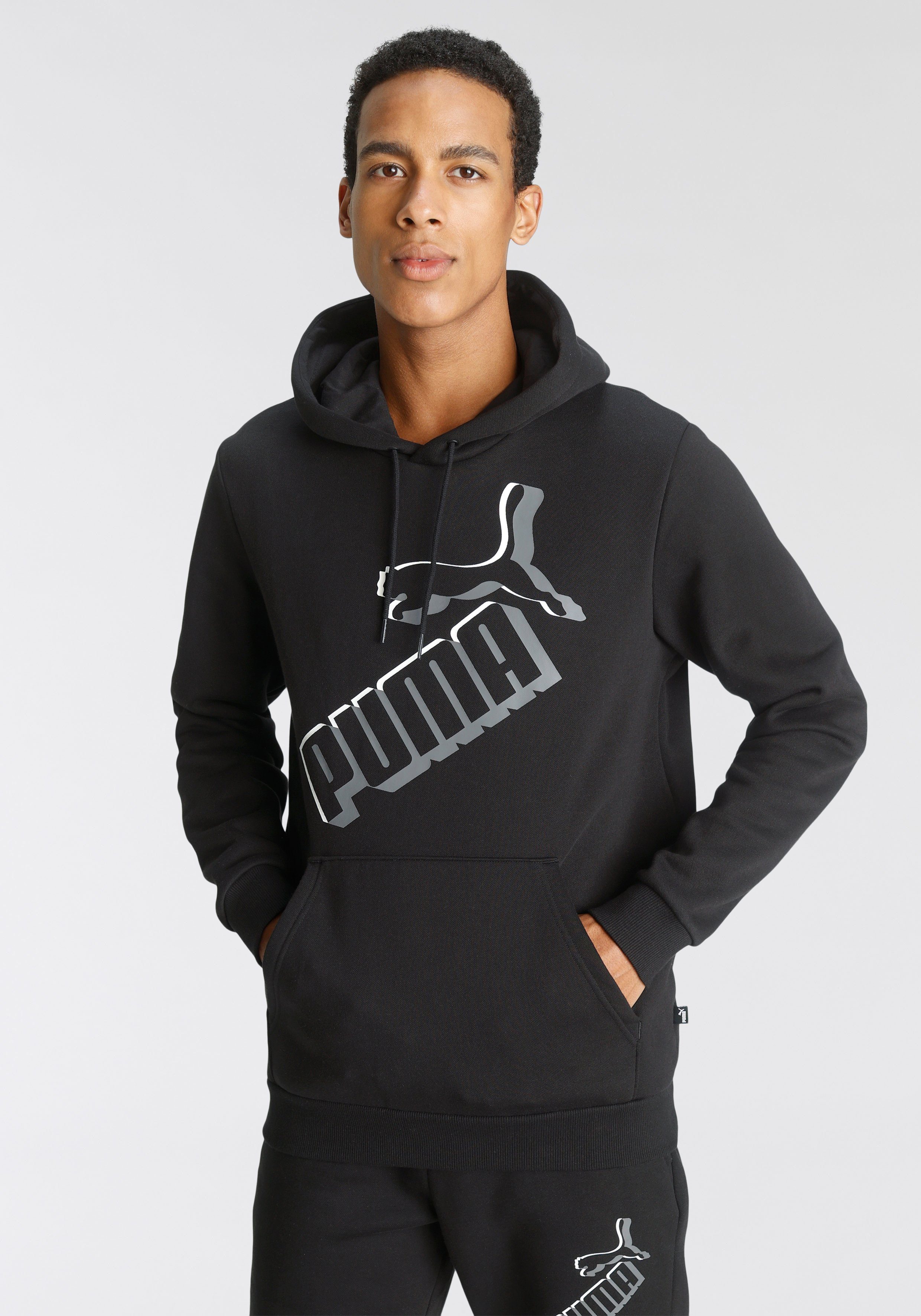 BIG ESS+ FL PUMA schwarz HOODIE LOGO Kapuzensweatshirt