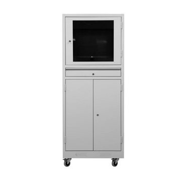 PROREGAL® Computerschrank Industrie-PC-Schrank Bear, HxBxT 170x68x60cm, Grau