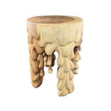 FaHome Beistelltisch Holzhocker Rund - Beistelltisch Holz Hocker - vielseitiger Couchtisch