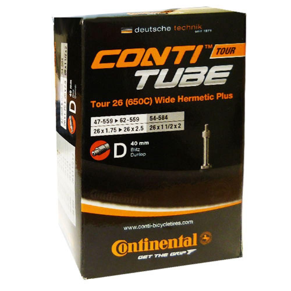 Fahrradschlauch Continental Schlauch Conti 26x1.75-2.50" 47-62/559 D40, TOUR 26 wide H