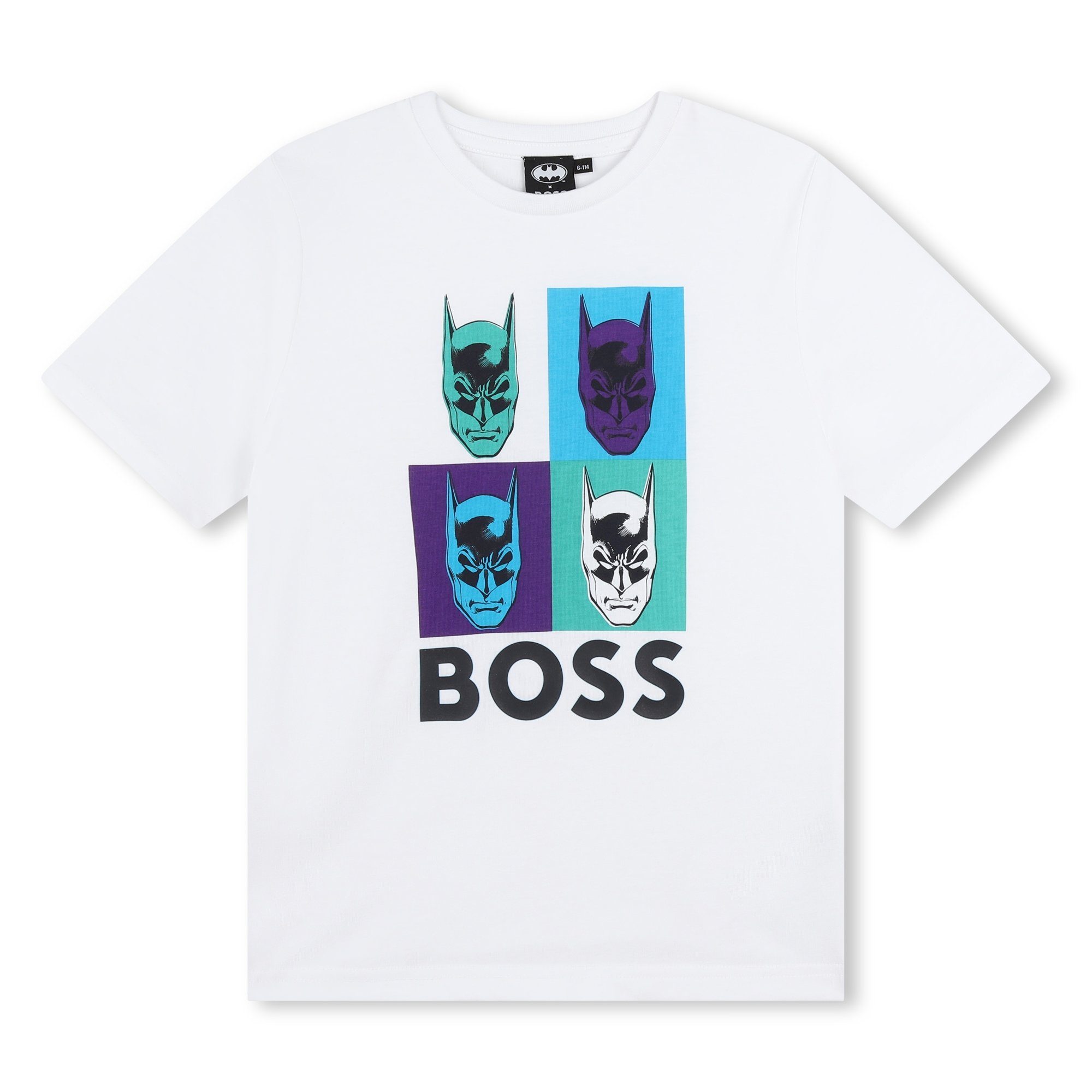 BOSS Print-Shirt Boss Kidswear T-Shirt Batman weiß