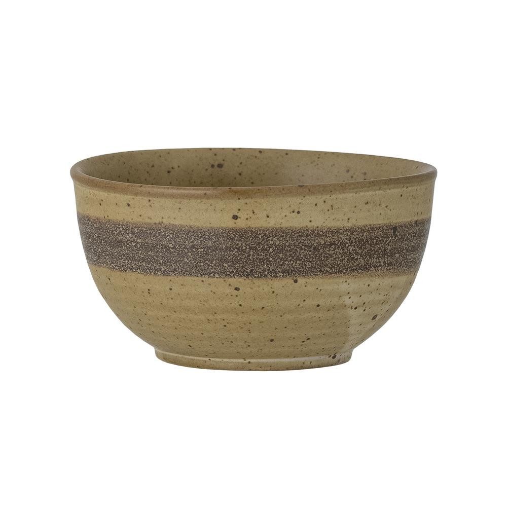 Bloomingville Schale Solange Steingut Braun Schüssel Dänisches Design, Steinzeug, Keramikschale, Müslischüssel, Handglasiert, Japanischer Stil