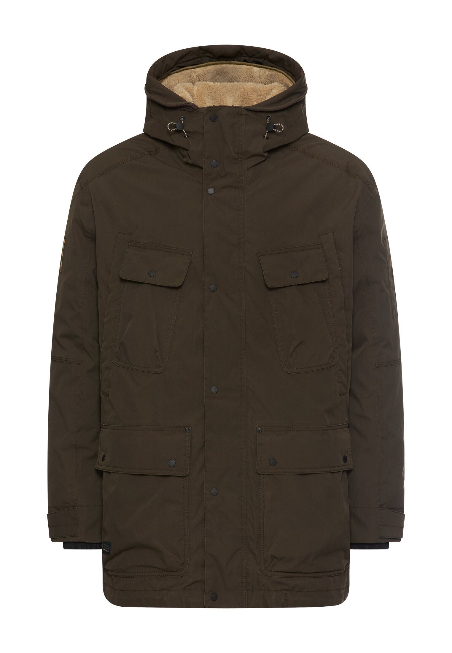 camel active Winterjacke mit Teddyfutter Langarm