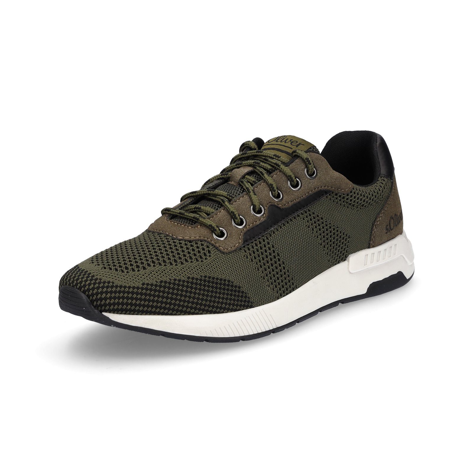 s.Oliver s.Oliver Herren Strick Sneaker Sneaker grün khaki