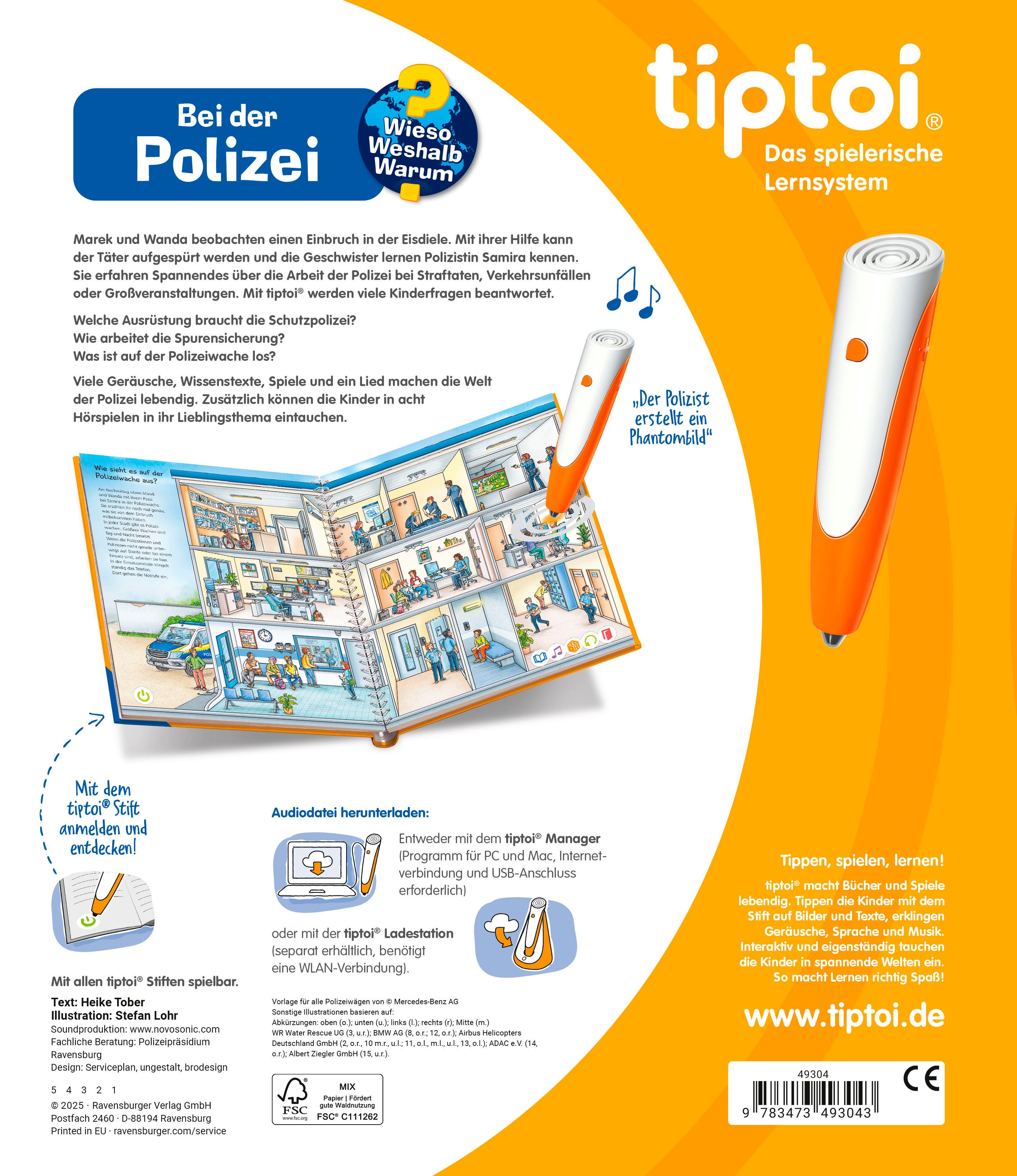 tiptoi® Wieso? Weshalb? Warum? Bei der Polizei, Made in Europe
