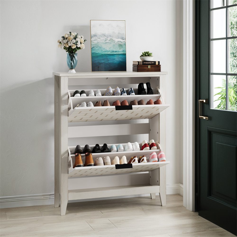 MODFU Schuhschrank Vielseitiger Kipp-Schuhschrank (Vintage Schuhschrank günstig online kaufen
