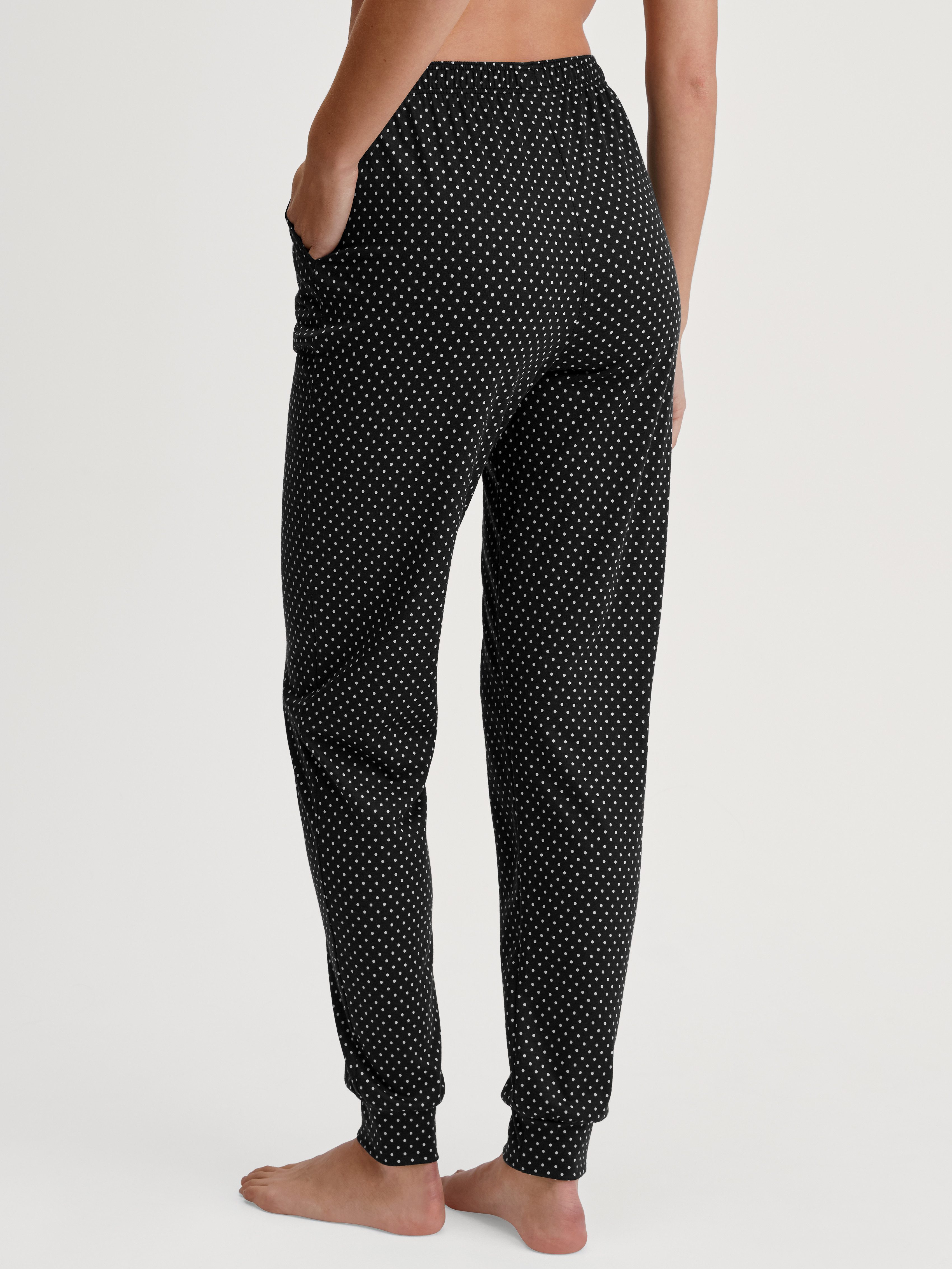 CALIDA Pyjamahose Favourites Journey gepunktet, seitliche Taschen, Single Jersey Qualität, atmungsaktiv