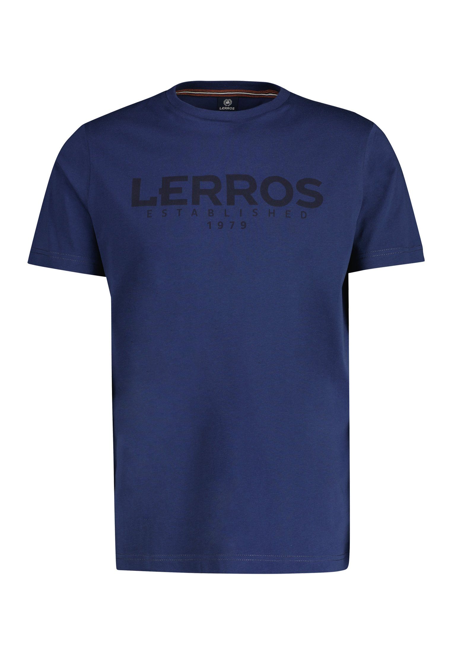 LERROS T-Shirt LERROS T-Shirt mit Logo VINTAGE BLUE