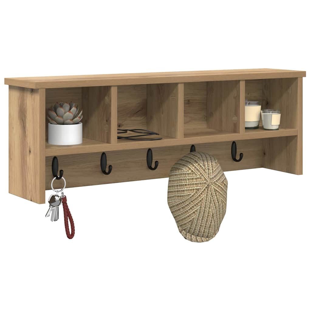 vidaXL Regal Wandmontierter Kleiderständer Artisan-Eiche 75 günstig online kaufen