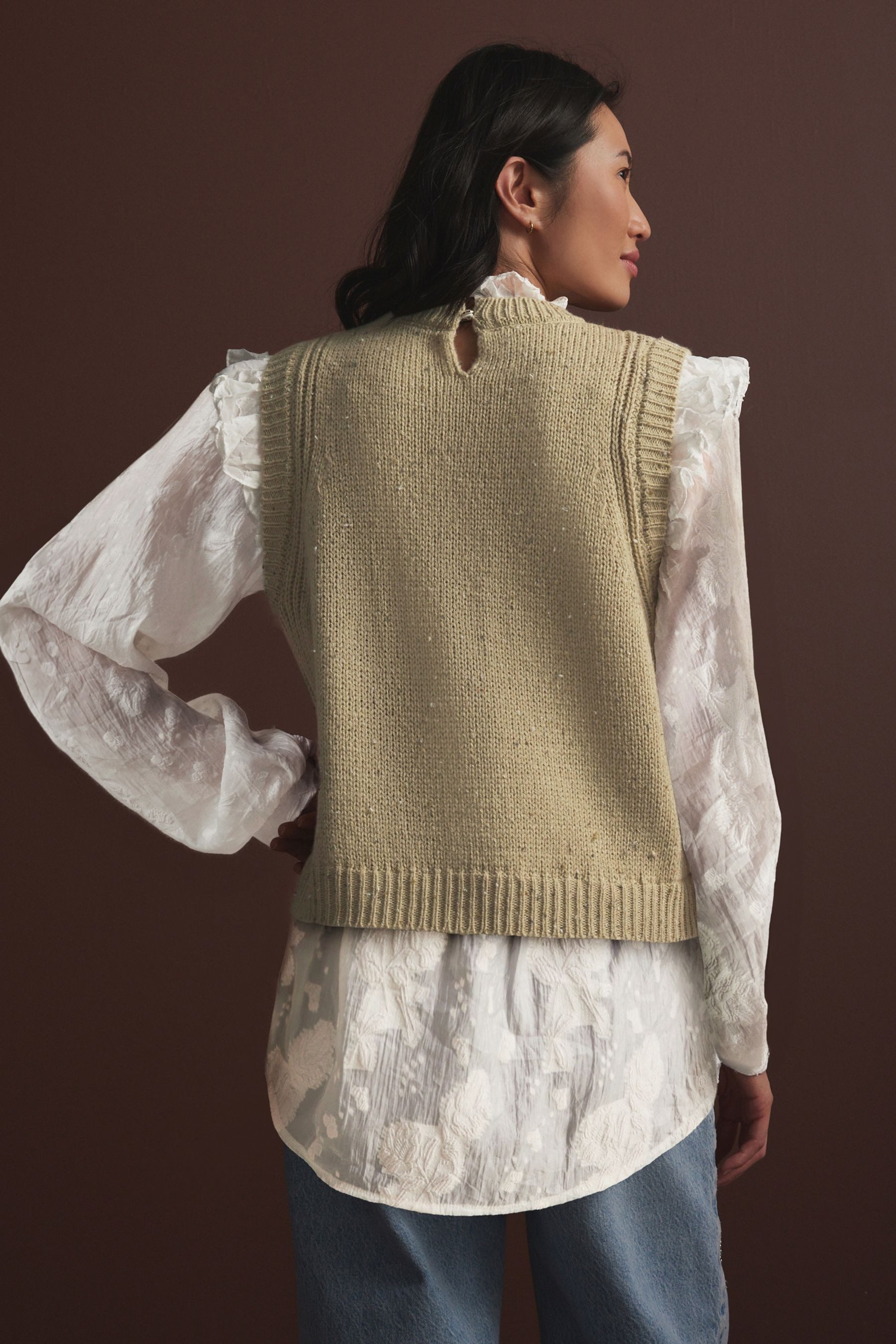 Next Stricktop Strick-Tanktop mit Hemdlage und günstig online kaufen