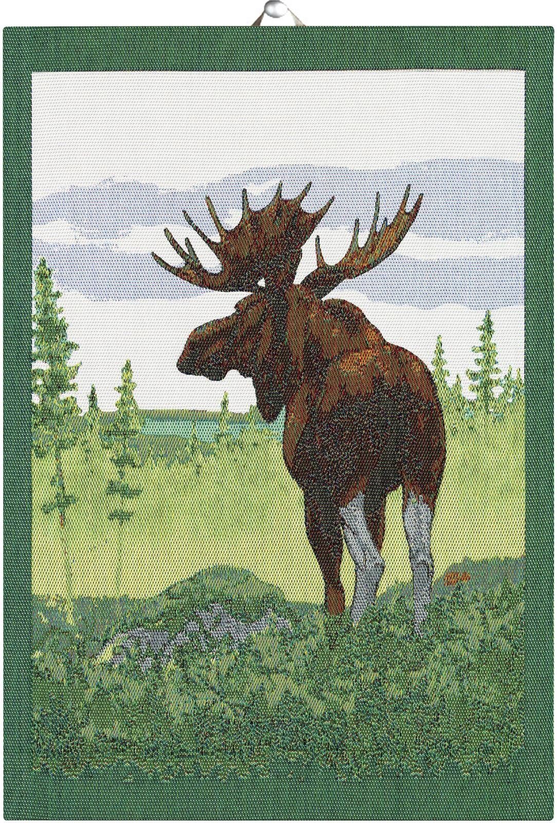 Ekelund Geschirrtuch Küchenhandtuch Moose 35x50 cm, (1-tlg., 1 x Geschirrtuch), Pixel gewebt (6-farbig)
