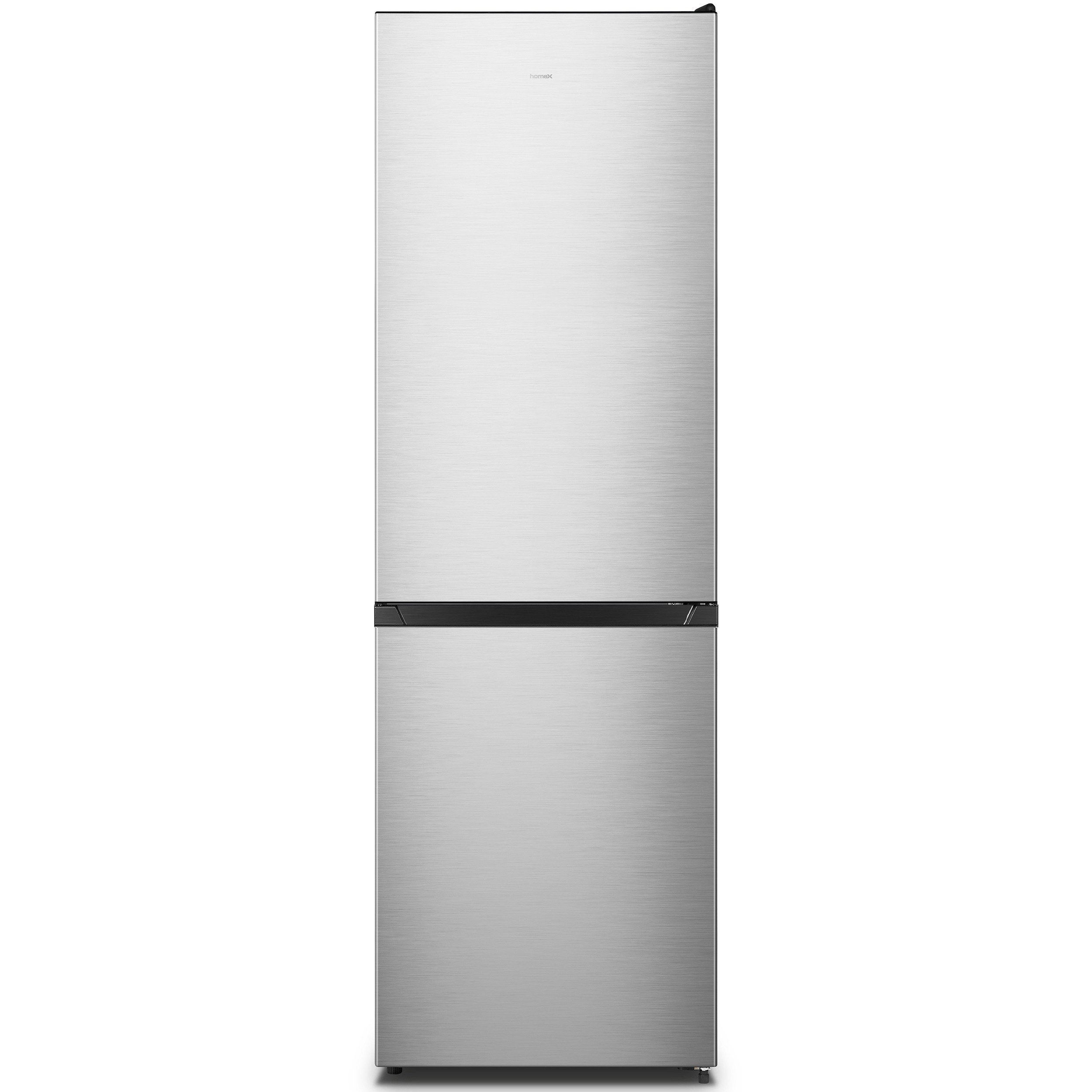 homeX Kühl-/Gefrierkombination CFSN3041A-S, 187.3 cm hoch, 59.5 cm breit, No Frost, 304 L, Kühlschrank mit Gefrierfach, EEK A, freistehend, …