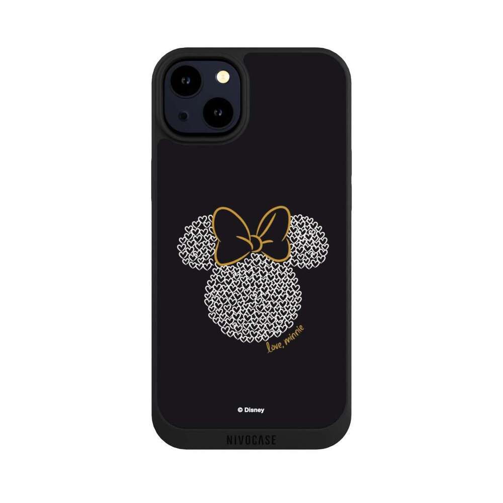 NIVOCASE Handyhülle Minnie Mouse Disney Muster Minnie Black and White, Apple iPhone 14 Plus Handyhülle Hülle NIVOpure Case Schwarz