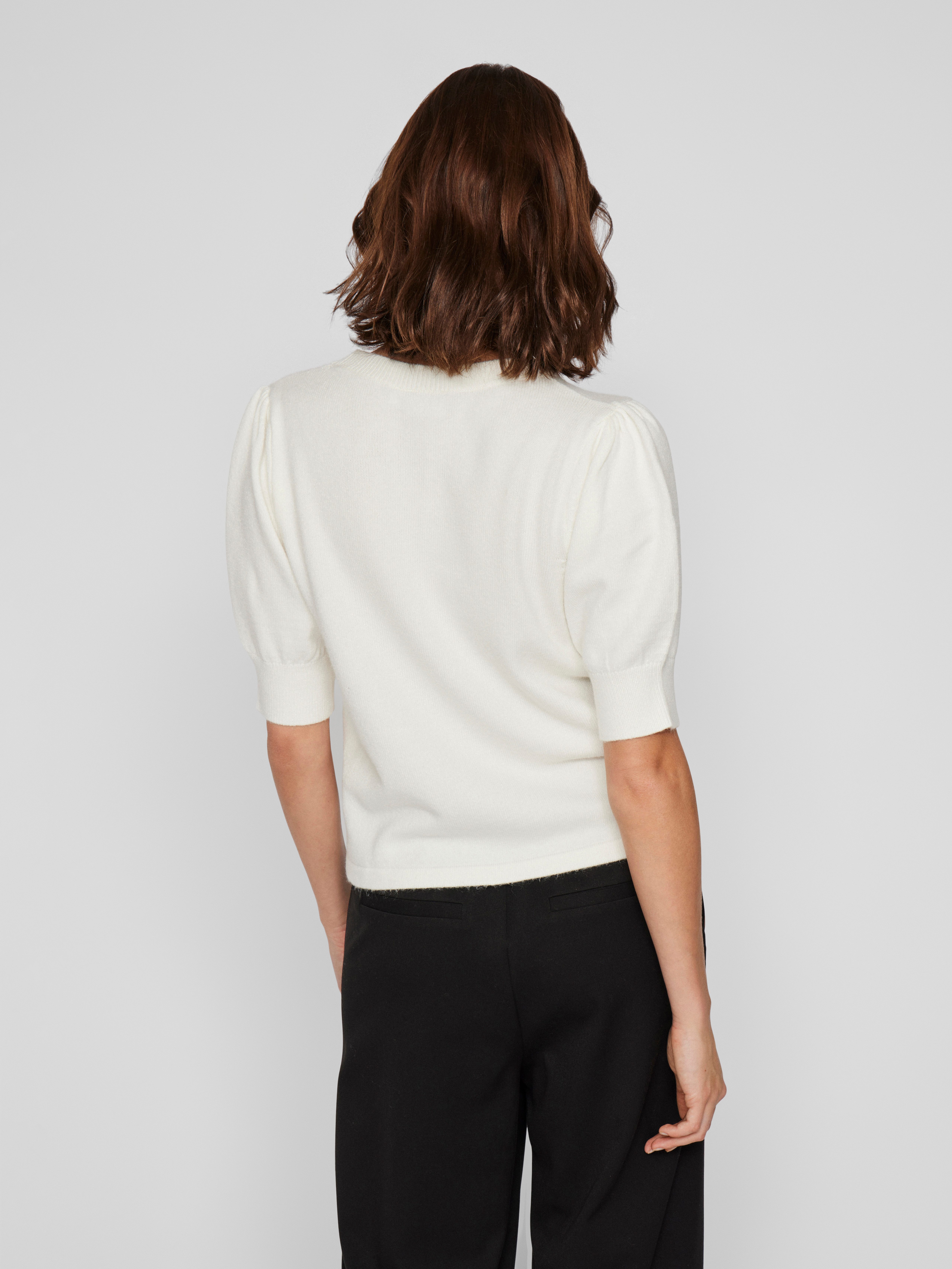 Vila Strickpullover VIRIL 2/4 SLEEVE O-NECK KNIT TOP - NOOS