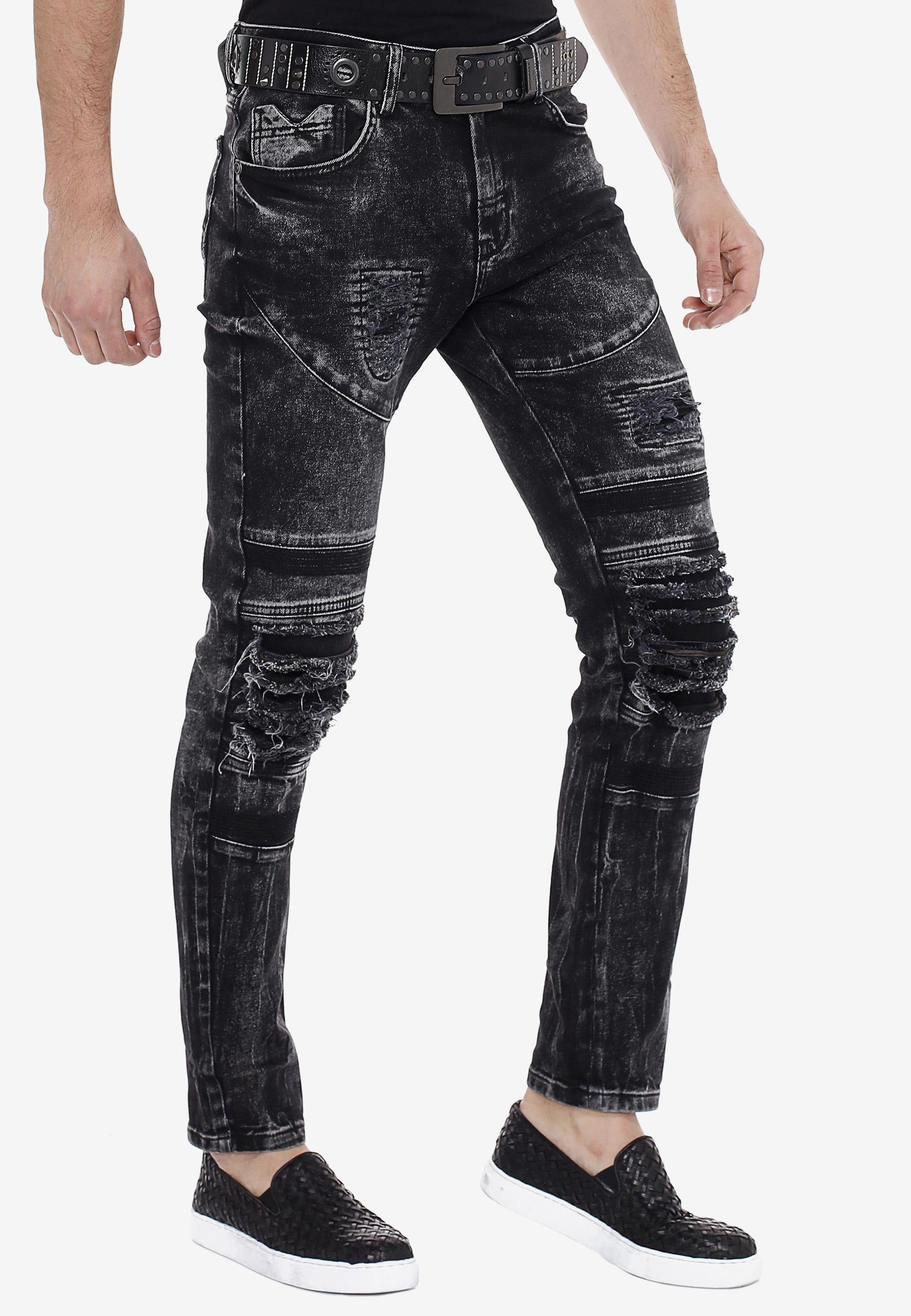 Straight in im & Slim-fit-Jeans Fit Baxx Cipo Used-Destroyed-Look
