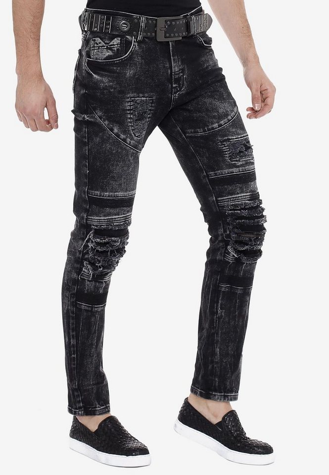 Lurk service September Cipo & Baxx Slim-fit-Jeans im Used-Destroyed-Look in Straight Fit online  kaufen | OTTO