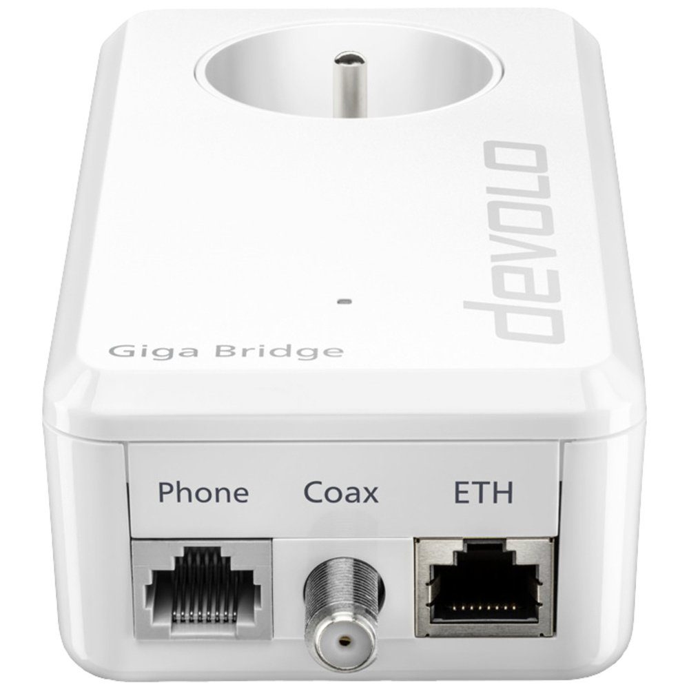 Glasfaser IP-Bridge, DEVOLO Bridge Giga Netzwerkadapter 8861 Reichweitenverstärker 1 FR Coax Devolo
