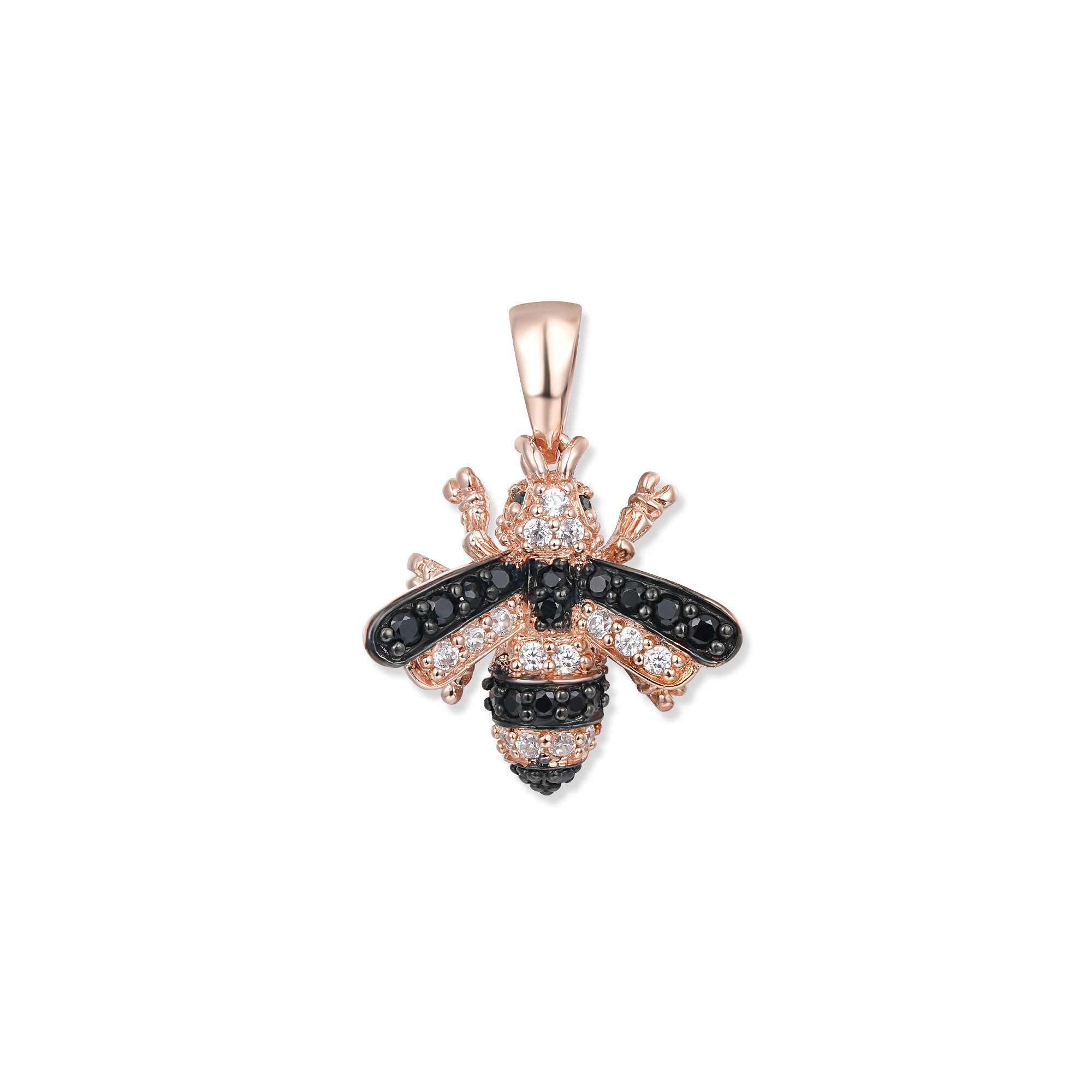 Seinerzeit FLORA & FAUNA Кулоны Misty Bienen Anhänger (1-tlg), Material: 925 Sterling Silber, rosé-vergoldet, geschwärzt