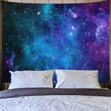 Wandteppich Galaxie Tapisserie Nebel Sterne Wandteppich für Wohnzimmer 150*130CM, Vaxiuja