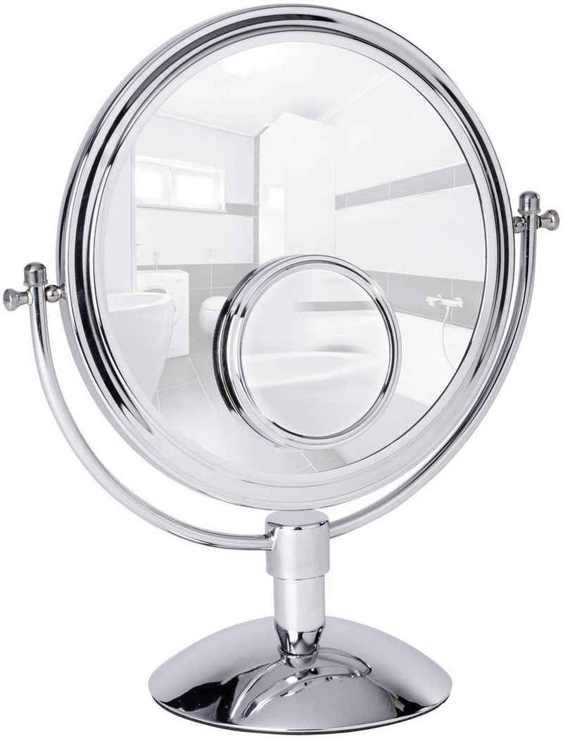 WENKO Kosmetikspiegel »Ø 27 Grando«, 7-fache Vergrösserung Standspiegel Spiegel, aus verchromtem Stahl